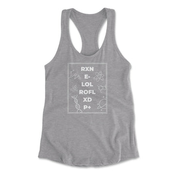 Scientific Verbal Expression Womens Racerback Tank in Heather Grey color